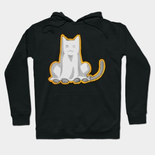 Halloween Ghost Grey Cat Hoodie